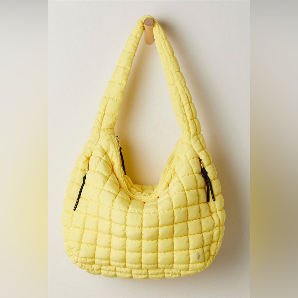 Free People Movement Quilted Carryall Bag in Sour Citrus